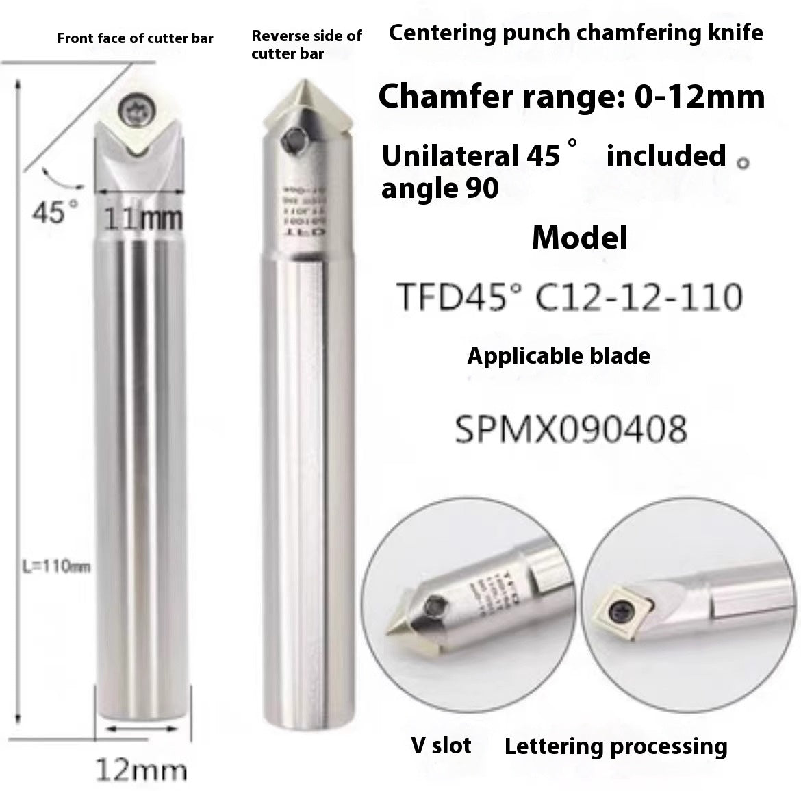 1144-Shedding type fixed-point chamfering cutter 30 degree 45 degree 60 degree chamfering cutter bar SSK/SSP/TCM/SSY/SSO/SSH Shandong Denso Pricision Tools Co.,Ltd.